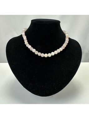 Rose quartz necklace 16 inches Heart Chakra